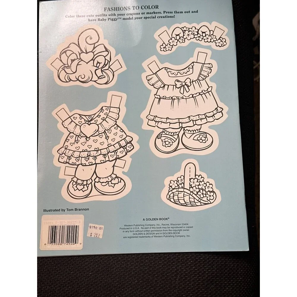 Jim Hensons Deluxe Edition Baby Piggy Paper Doll Set‎